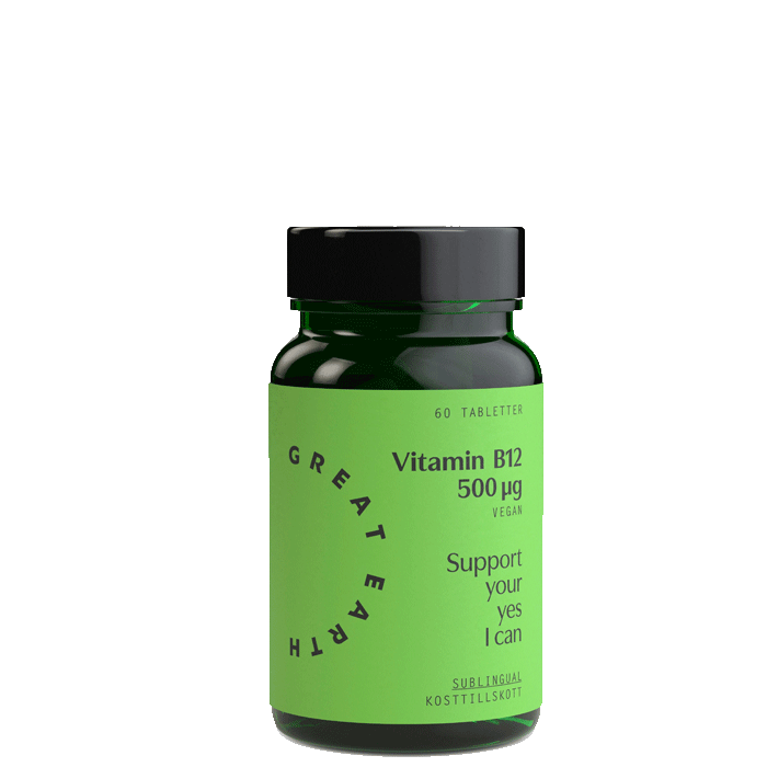 Vitamin B12 500 µg, 60 sugtabletter