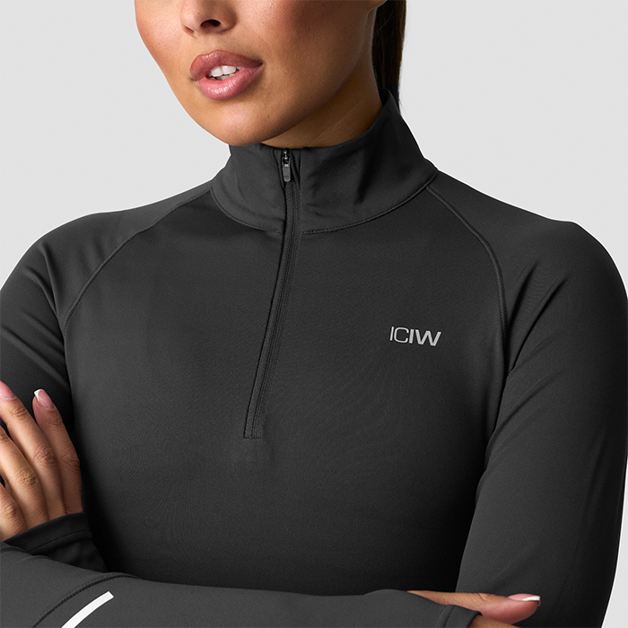 Everyday L&aring;ng&auml;rmad 1/4 Zip Tr&ouml;ja M&ouml;rkgr&aring;
