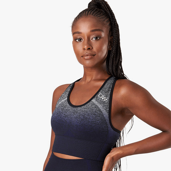 Bild av Ombre Seamless Sports Bra, Navy Melange