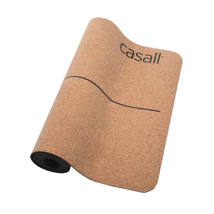 Yoga Mat Natural Cork 5mm,Natural Cork/Black