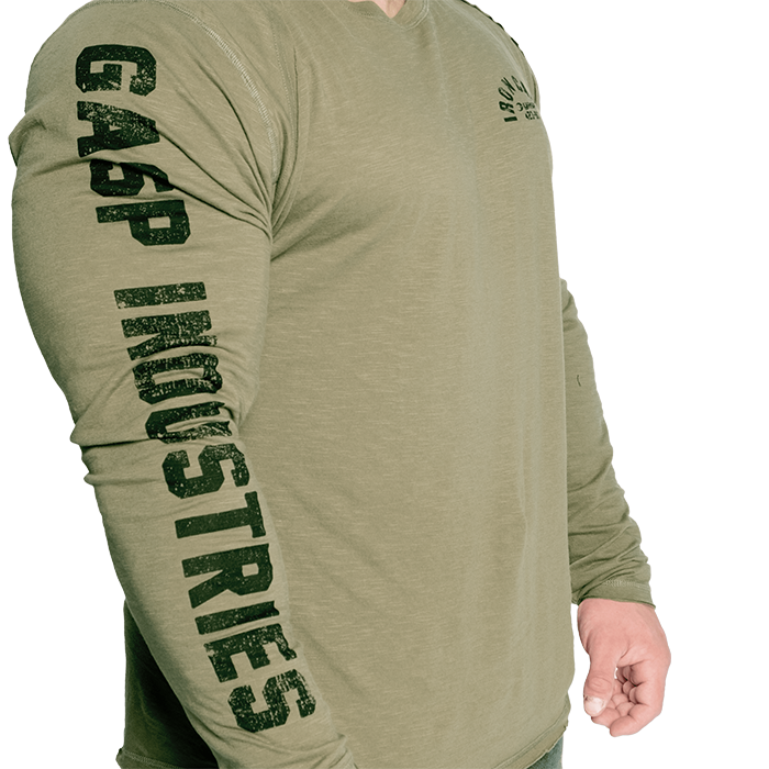 Throwback LS Tee, Wash Green
