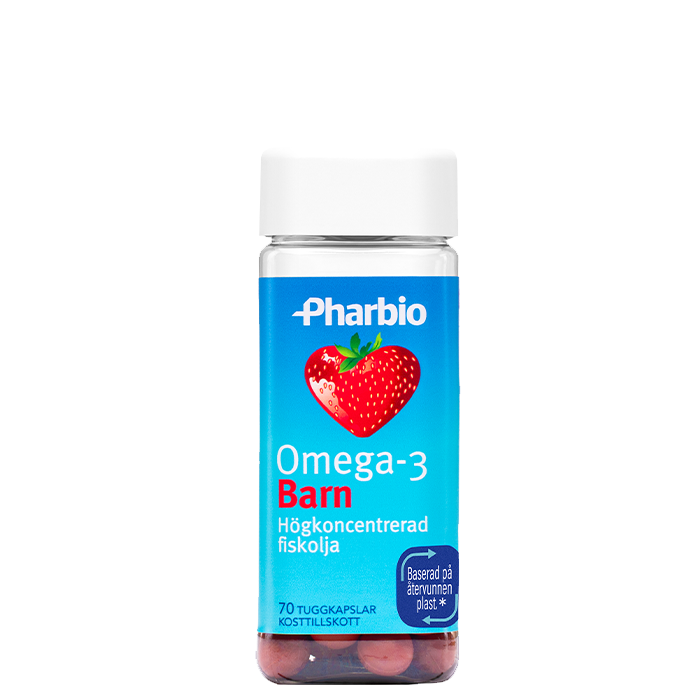 Bild av Omega-3 Barn Jordgubb, 60 tuggkapslar