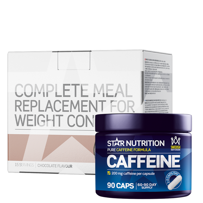 Complete Meal Måltidsersättning Viktkontroll + Koffeintabletter 200 mg 90 Kapslar