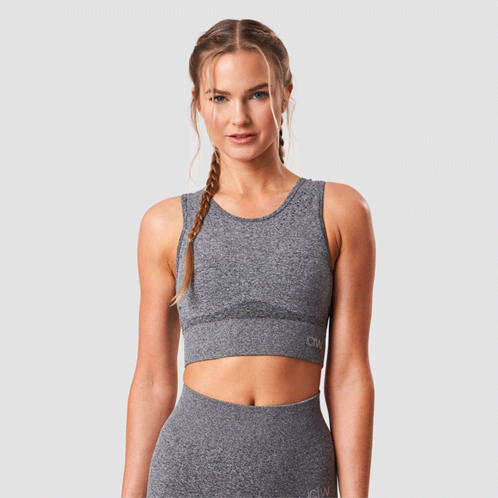 Bild av Ocean Recycled Sports Bra, Grey Melange