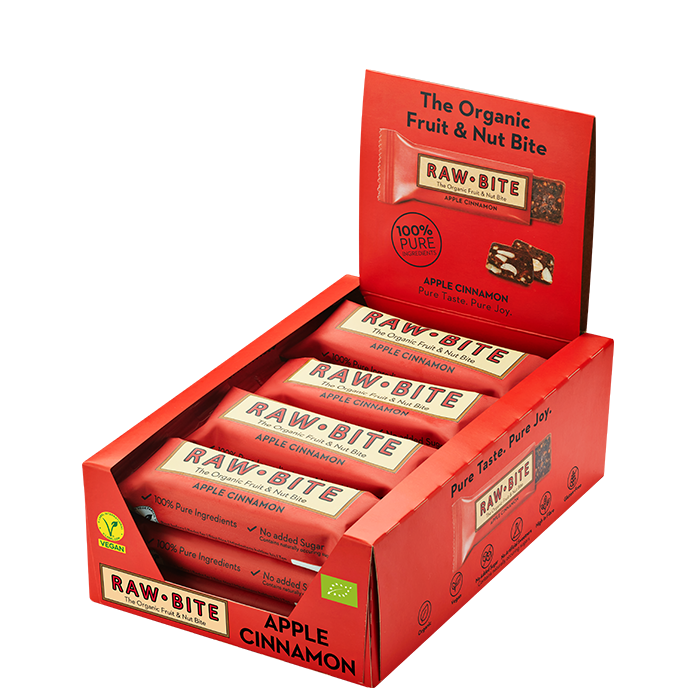12 x Organic fruit & nut apple cinnamon 50 g
