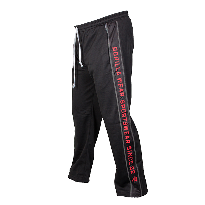 Functional Mesh Pants, Black/Red