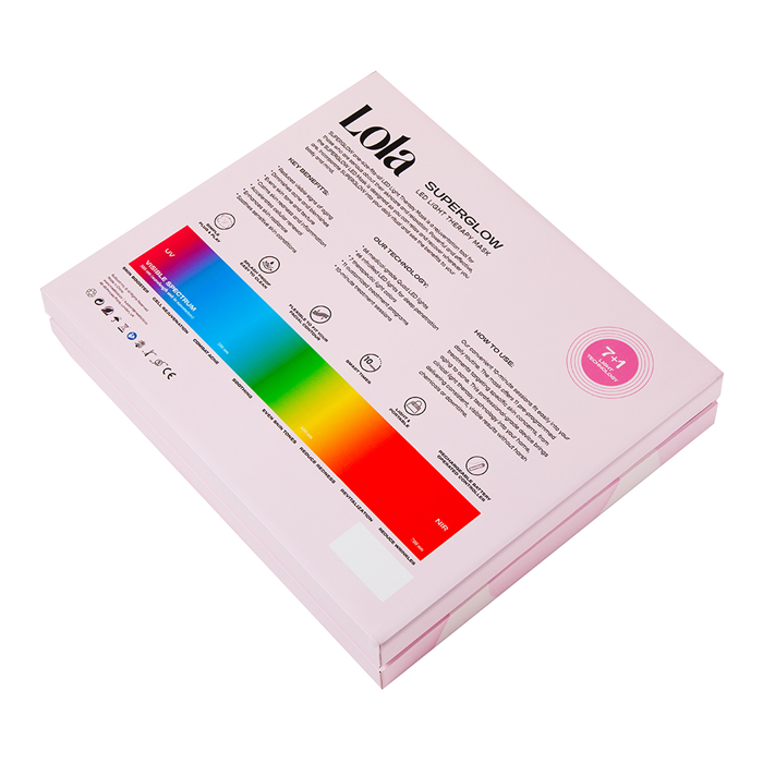 Glow Led Ansiktsmask Rosa