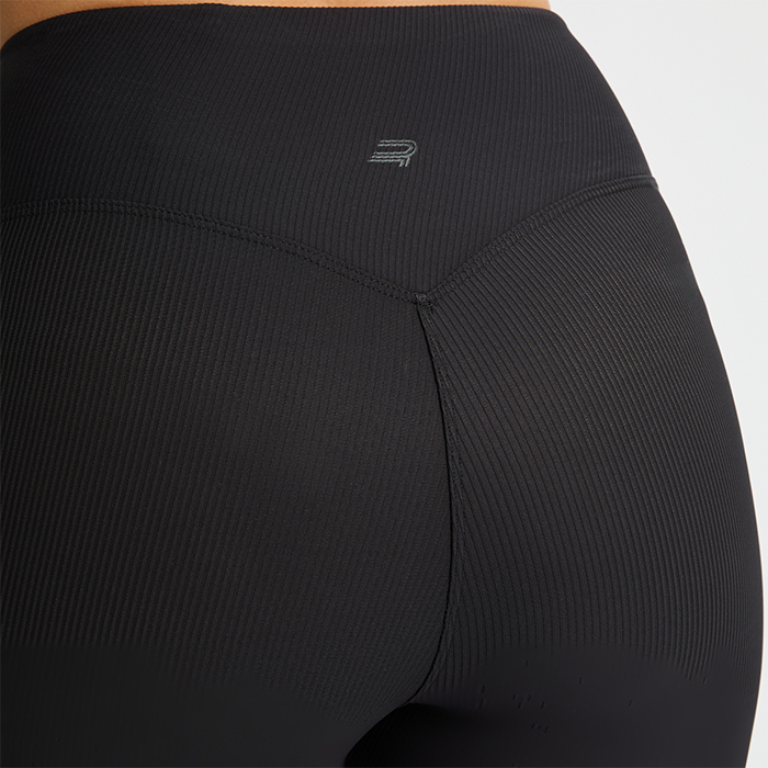Ribbade Tights Svart