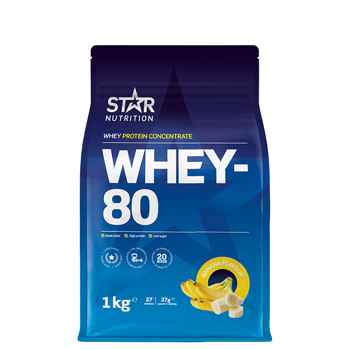 Whey-80 Vassleprotein 1 kg