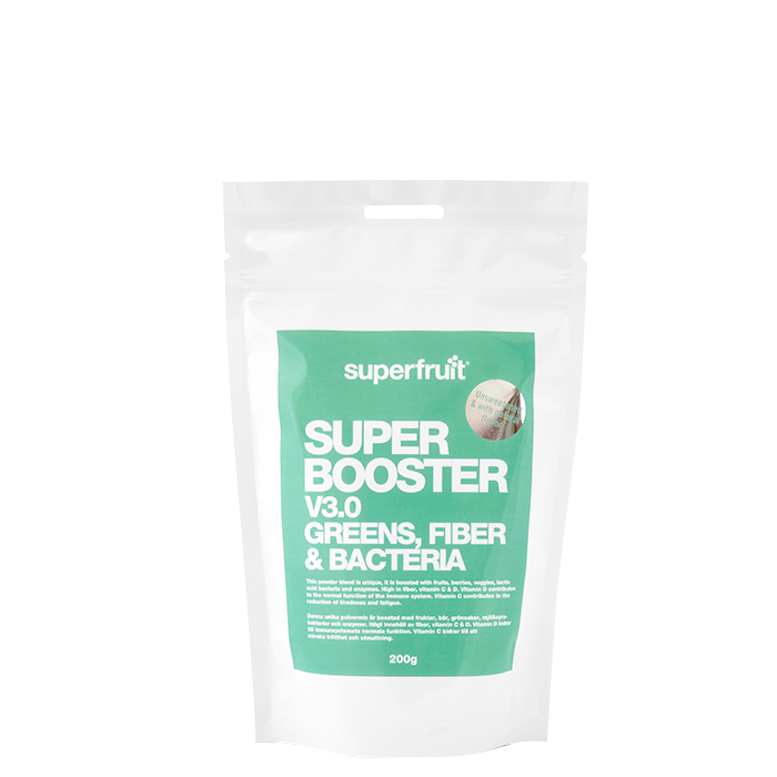 Super Booster V3.0 Greens, Fiber & Bacteria Pulver, 200 g