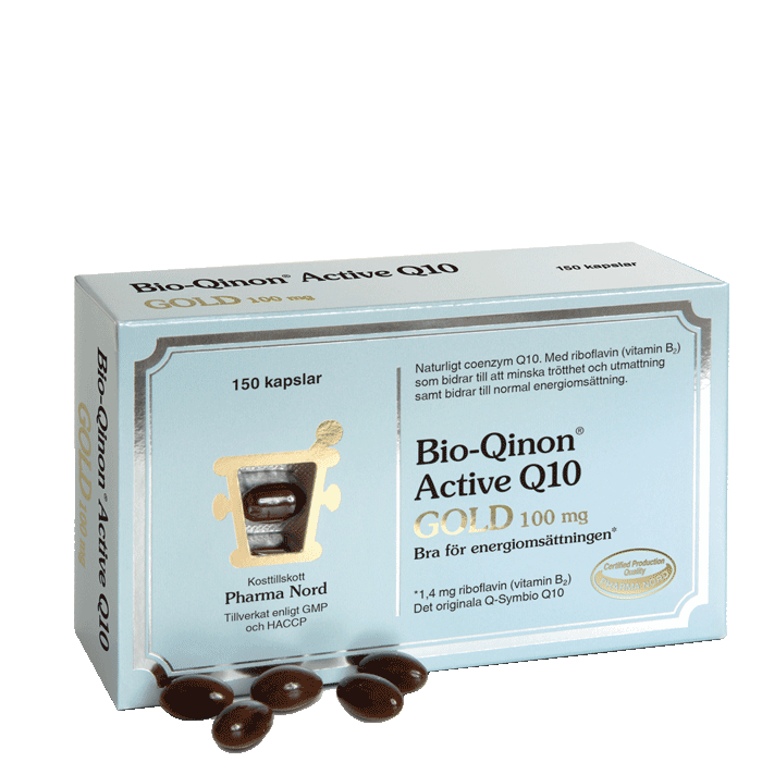 Bio-Qinon Active Q10 Gold 100 mg, 150 kapslar