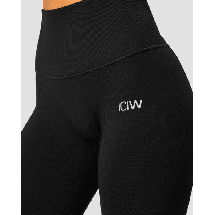 Ribbed Define Seamless Pocket Tights Svart