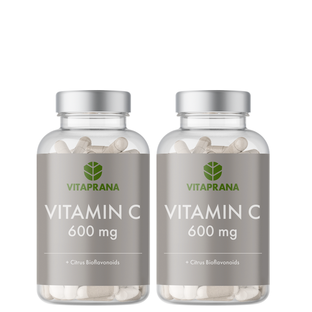 2 x Vitamin C  600 mg + Bioflavonoids, 100 kaps