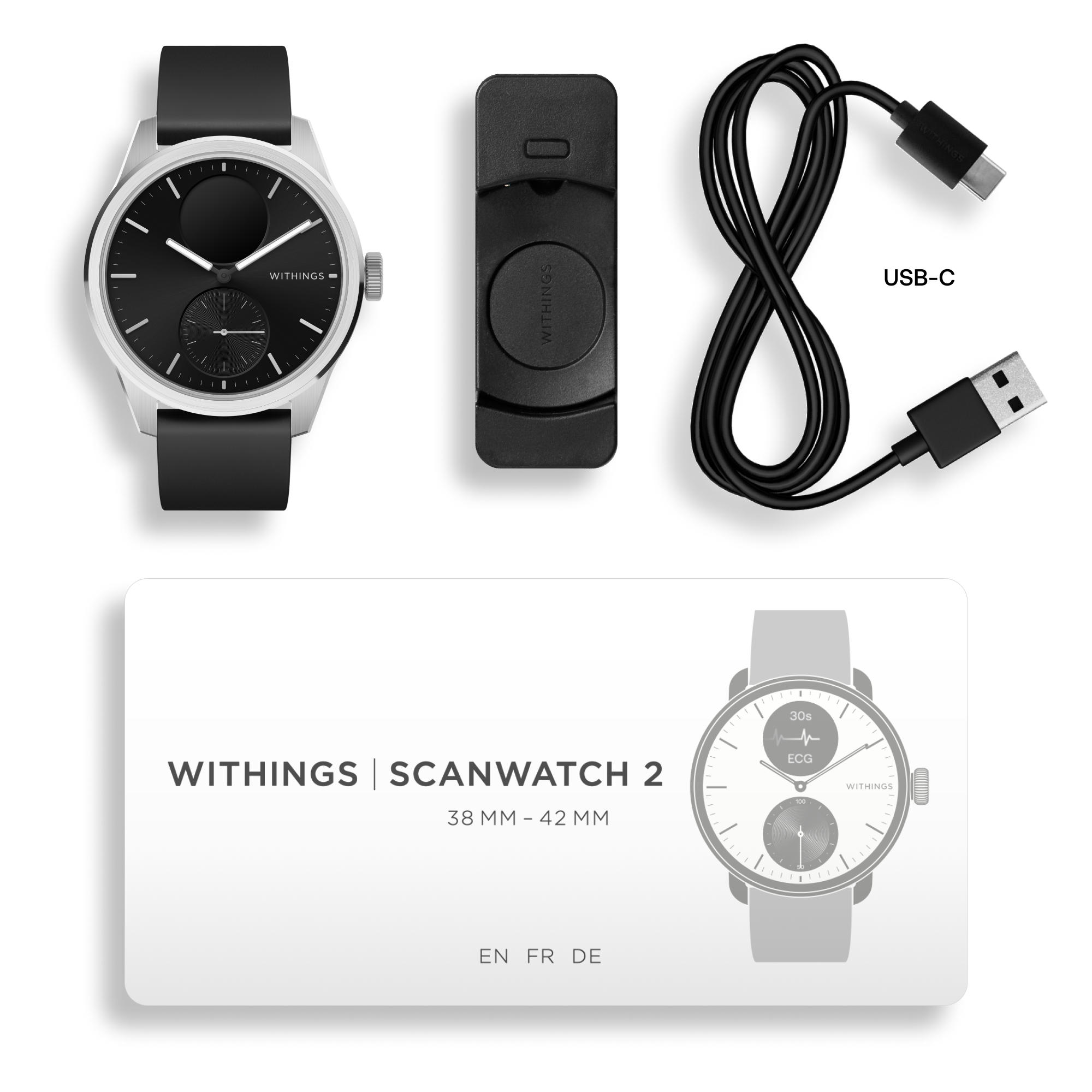 Tr&auml;ningsklocka Scanwatch 2 42mm Black