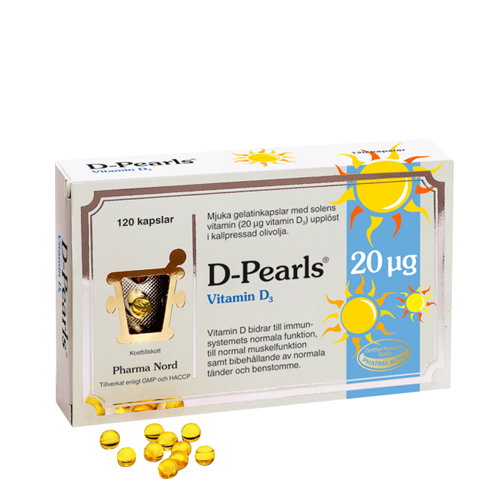 D-Pearls 20mcg/800IE 120 kapslar