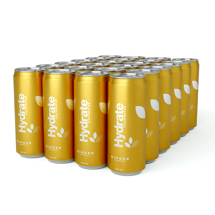 24 x Hydrate Kolsyrat Kokosvatten Flak 330 ml