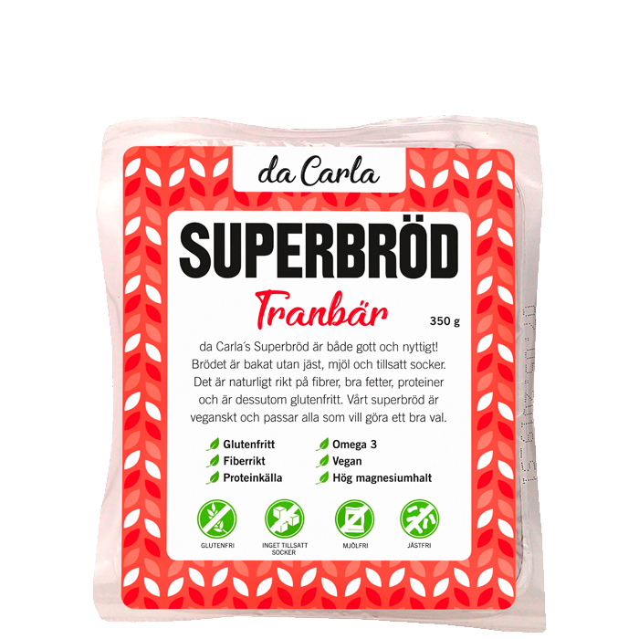 DaCarla Superbröd Tranbär 360 g