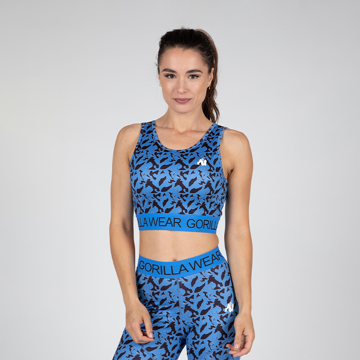 Osseo Crop Top, Blue - Gorilla Wear