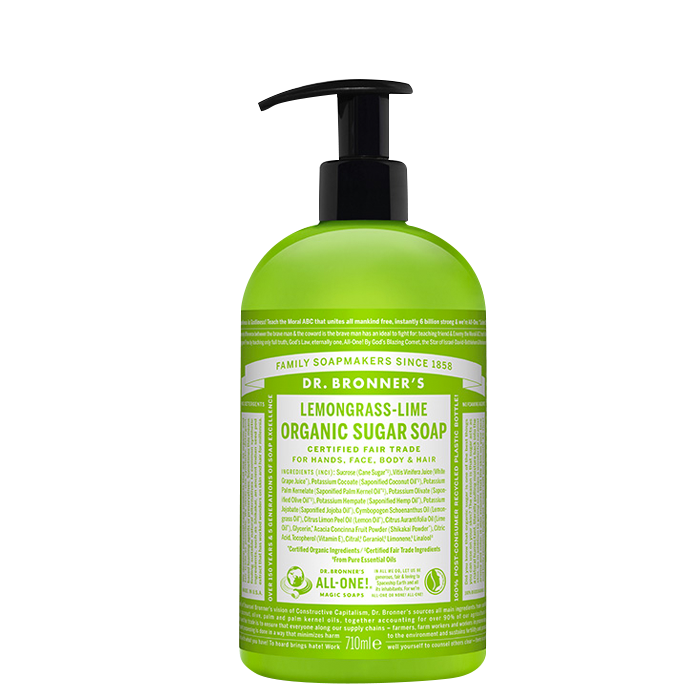 Bild av Organic Sugar Soap Lemongrass-Lime, 355 ml