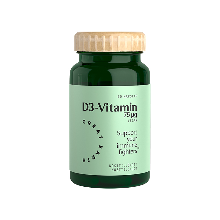 Vitamin D3 Vegan 75 ug 60 kapslar