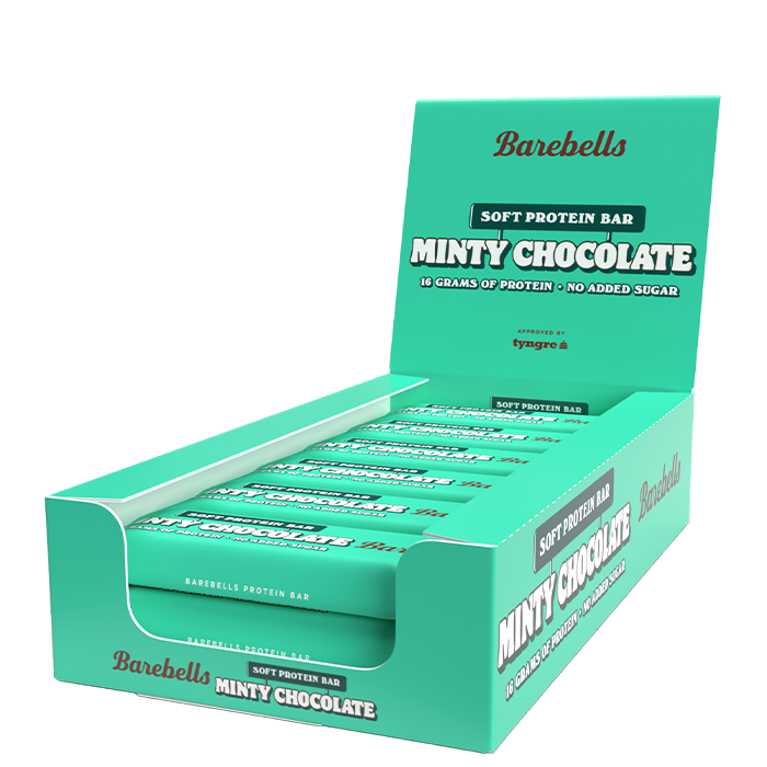 12 x Barebells Soft Bar, 55 g, Minty Chocolate