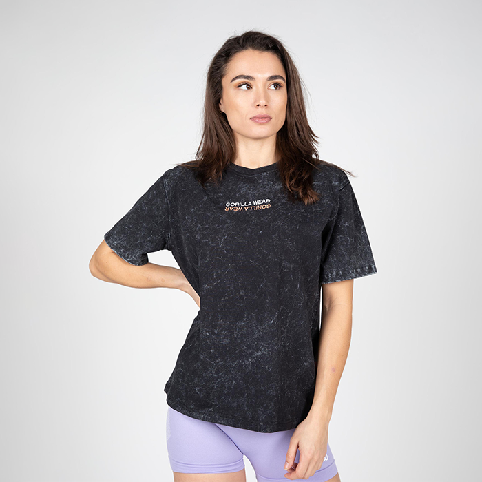 Medina Oversized T-Shirt, Washed Black - Gorilla Wear