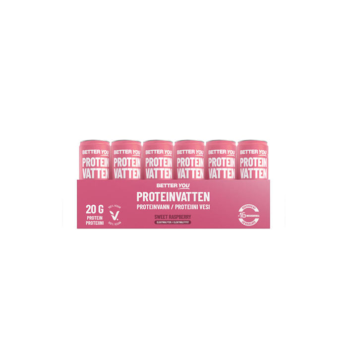 24 x Proteinvatten Elektrolyter 330 ml Hallon