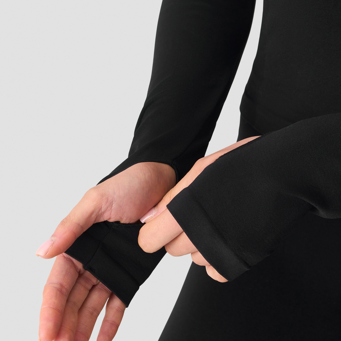 Smooth Seamless Jacka med Dragkedja Svart