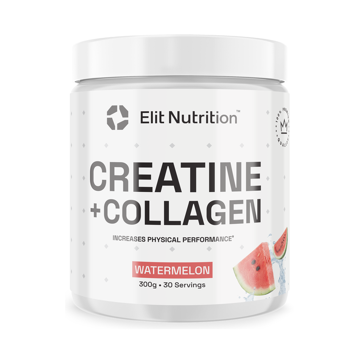 Creatine + Collagen Peptider Kreatin Vattenmelon 300 g