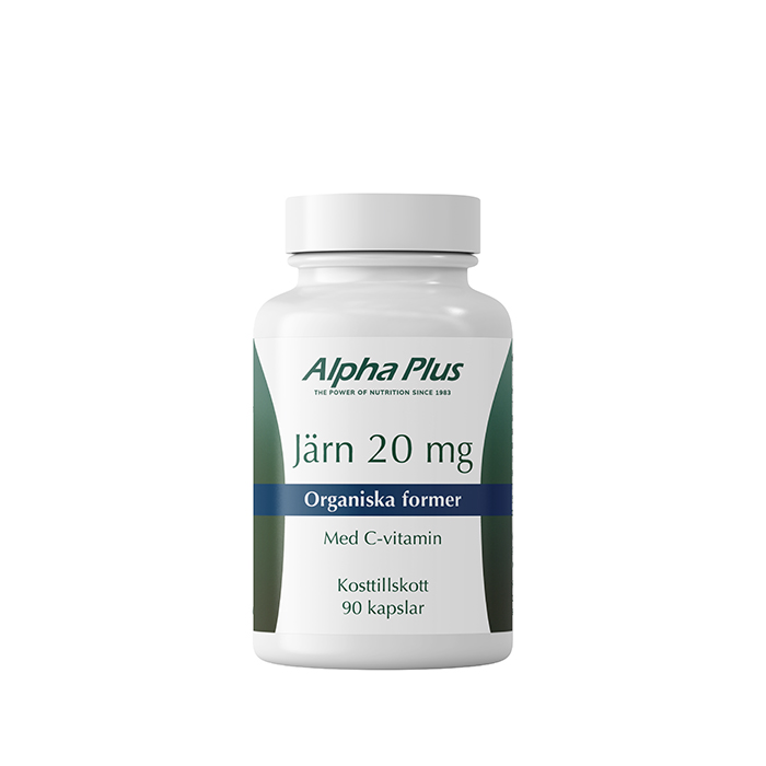 Järn 20 mg 90 kapslar