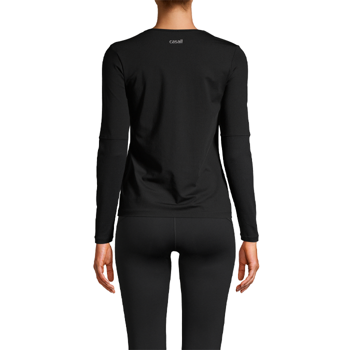 Essential Long Sleeve with Mesh Insert, Black, 34 