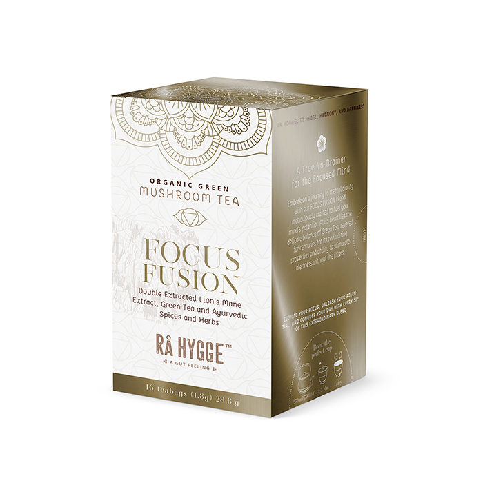 Grön te Focus Fusion med Lion's Mane extrakt 16 påsar EKO