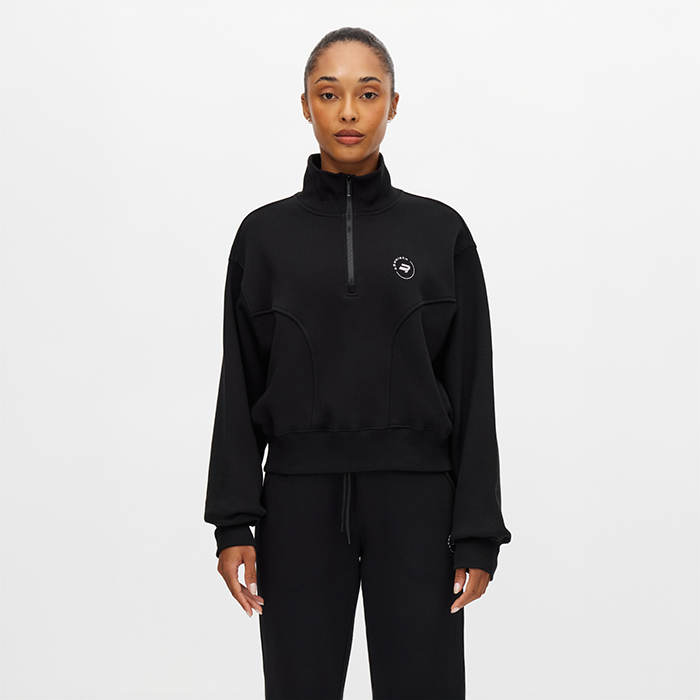 Base Half‑Zip Svart