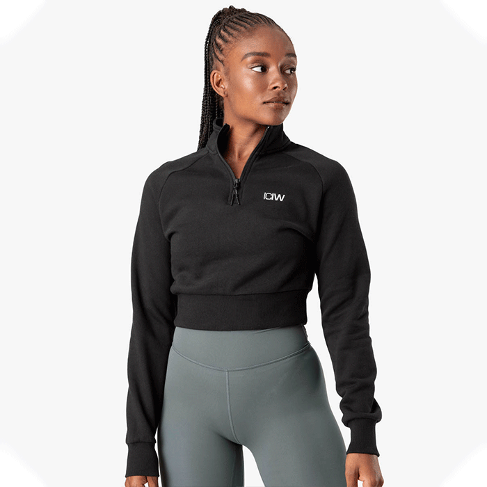 Bild av Essential Cropped Sweater, Black