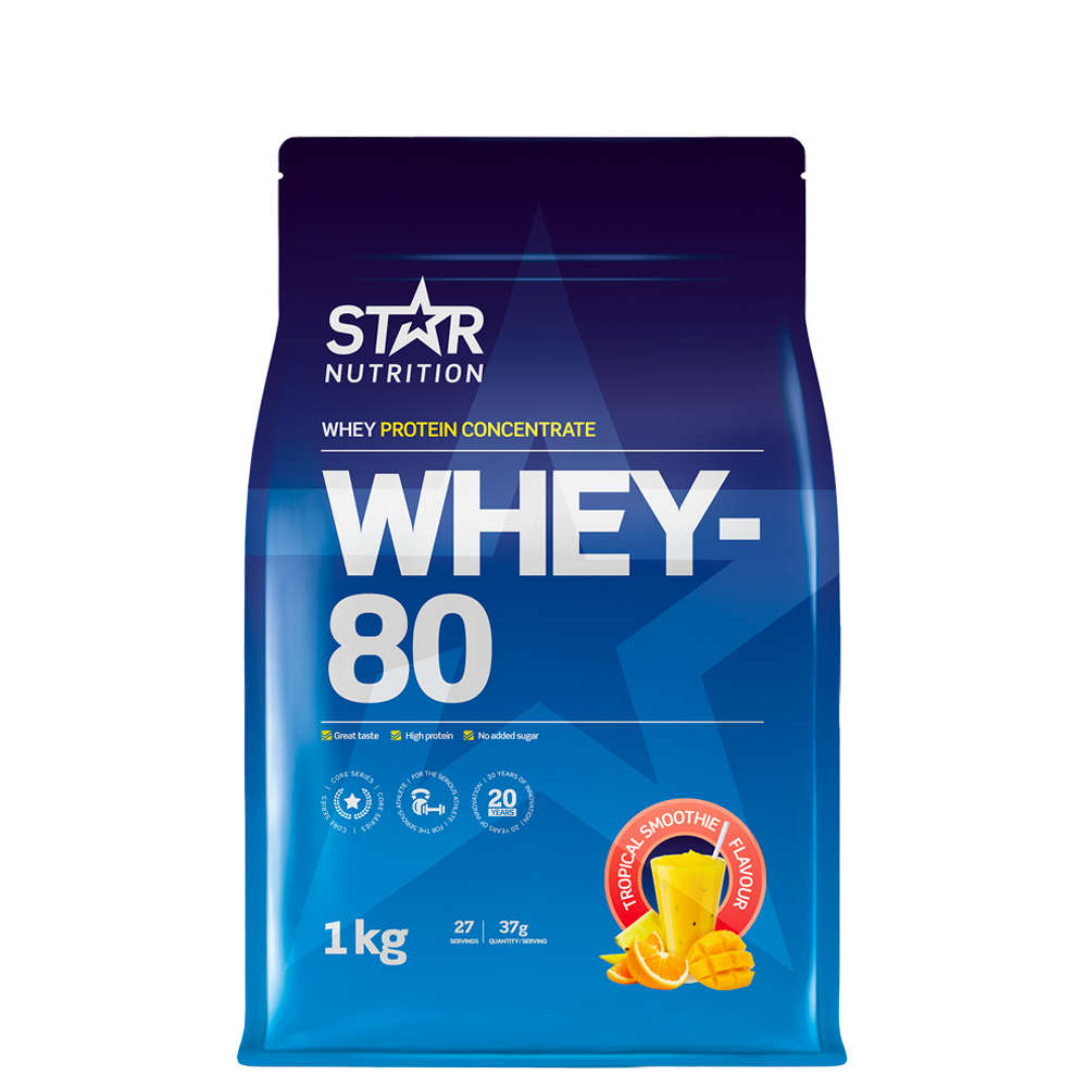 Whey-80 Vassleprotein 1 kg