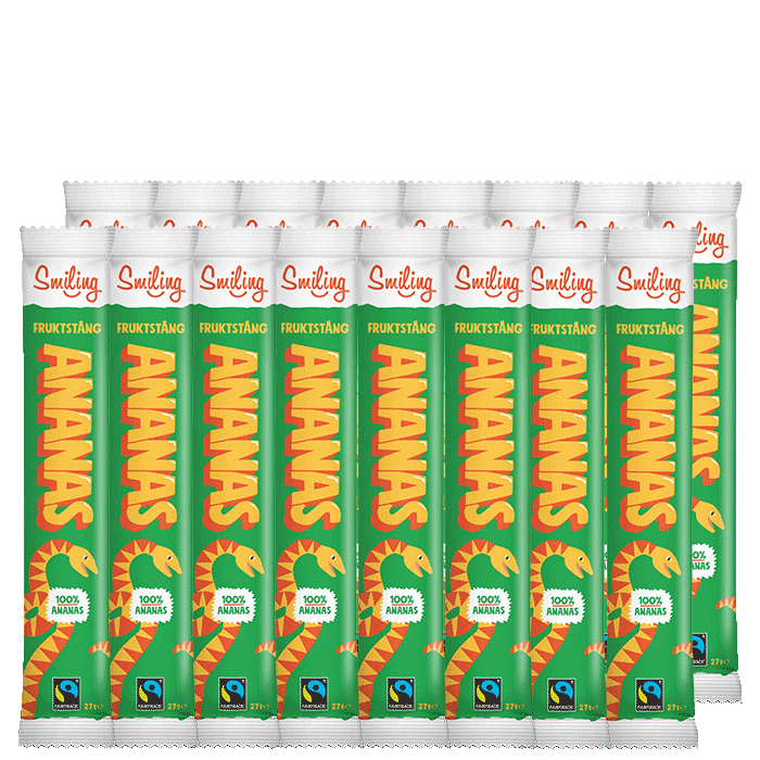 16 x Smiling Fruktstång Ananas, 27 g