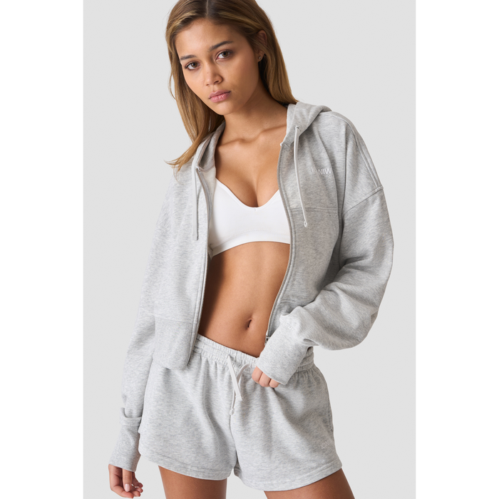 Everyday Terry Cropped Hoodie Gr&aring;