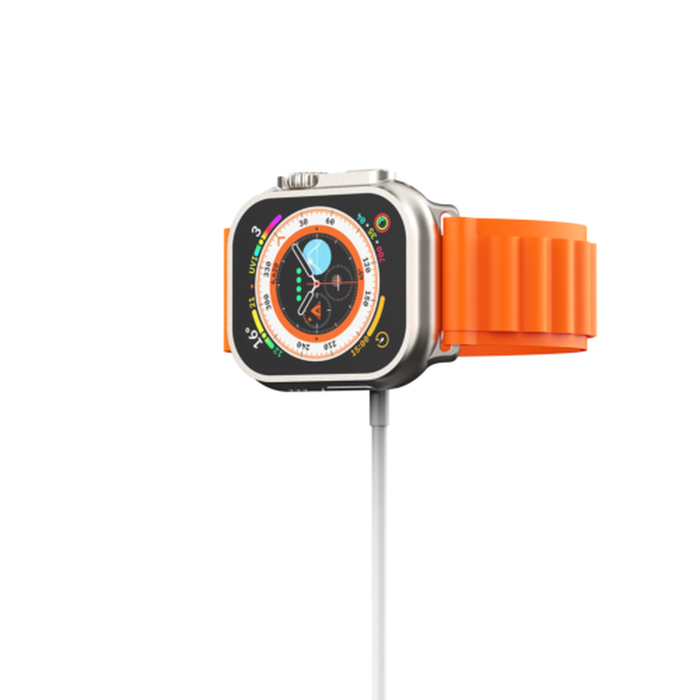 Laddare f&ouml;r Apple Watch och Samsung Galaxy Watch med USB-C-kabel 1 m Vit
