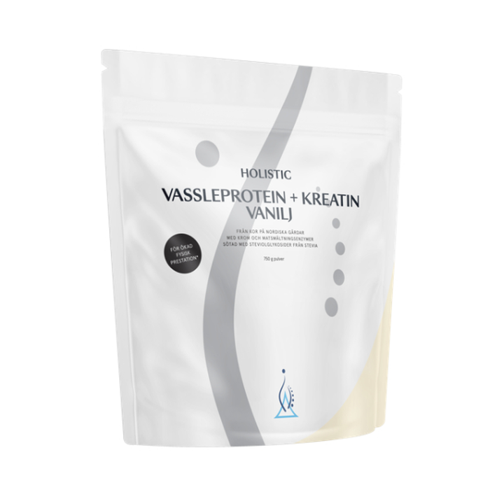 Vassleprotein + kreatin vanilj, 750 g