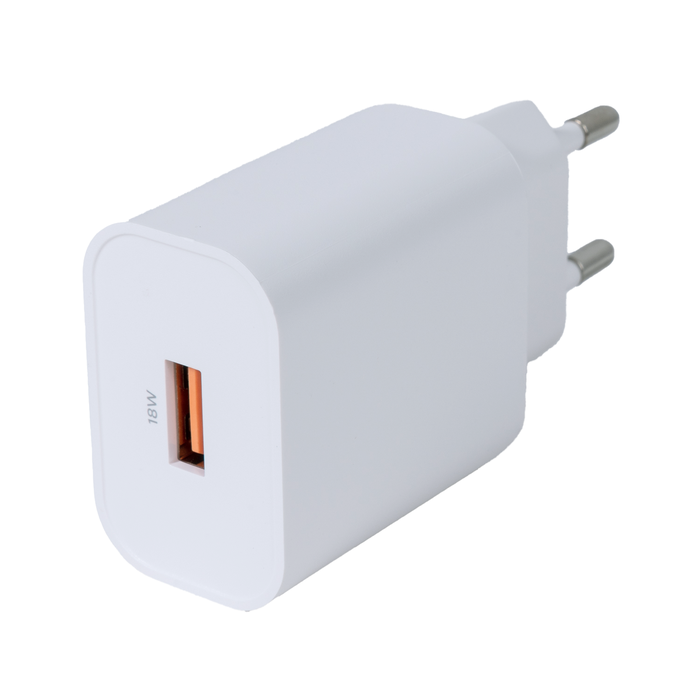USB-väggladdare 18W med 1x USB-A Vit