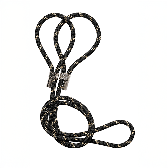 Flätad Yogamattrem Svart/Beige
