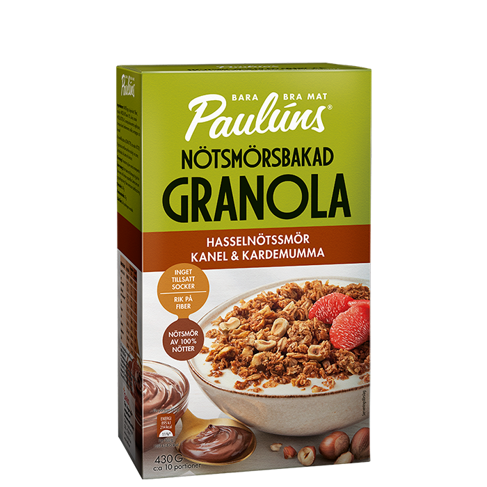 Nötsmörs Granola Hasselnötssmör Kanel Kardemumma 430 g