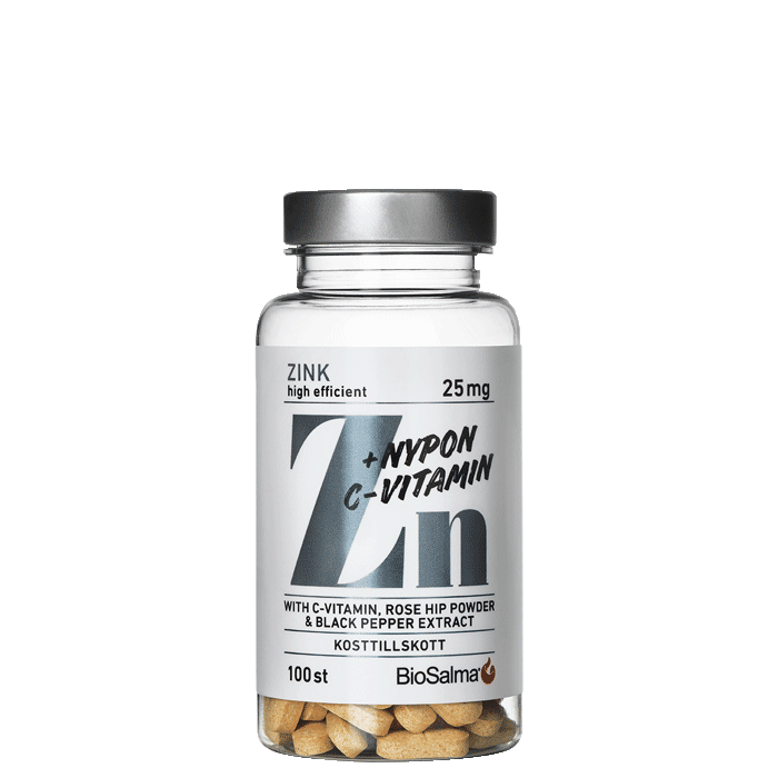 Bild av Zink + C-vitamin + Nyponpulver, 100 tabletter