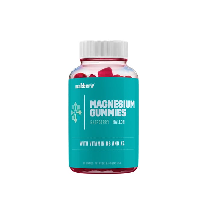 Magnesium + K2 & D3 Hallon 60 Gummies