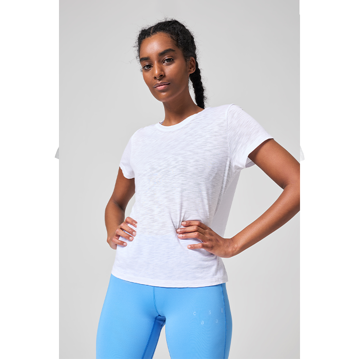 Soft Texture Tee, White - Casall Sportswear