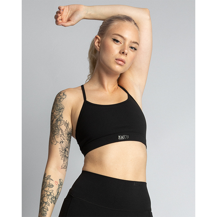 Studio Light Sports Bra, Matte Black
